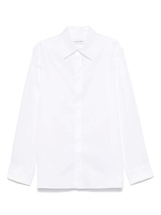Marine Serre moon-jacquard poplin shirt - White