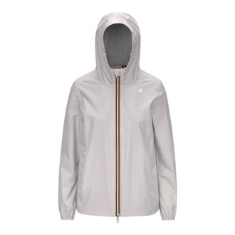 K-Way K-Way, Light Jackets, female, Gray, Size: L Grey Stretch Poly Jersey Coat