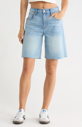 Vigoss Denim Cuff Off Bermuda Shorts in Light Wash at Nordstrom Rack, Size 29