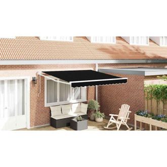vidaXL Toldo Retr&aacute;ctil Negro 350 X 250 Cm Tela Vidaxl
