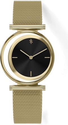 Vanna Eclipse Watch in Black Sunray-Gold at Nordstrom