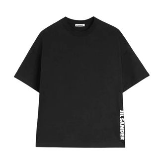 Jil Sander T-Shirts, male, Black, Size: XL Logo Print T-Shirt