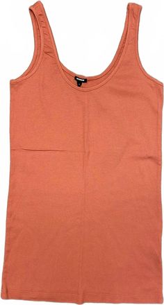 Monrow Womens Classic Layer Tank In Orange