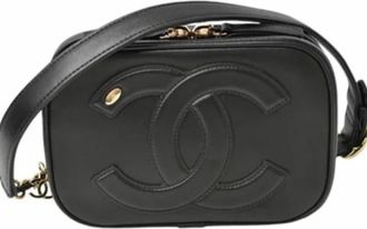 Chanel Pre-owned Leather chanel-bags - Dames - Vintage Schoudertas - Zwart - ONE Size - Vintage