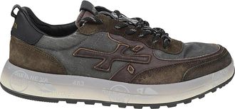 Premiata Brown Nous Layered Calfskin Sneakers
