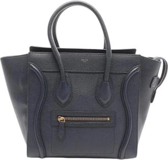 Celine Pre-owned Vintage Handbag - Dames - Vintage Handtas - Blauw - ONE Size - Leer - Vintage