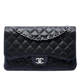 Chanel Pre-owned Classic Double Flap Shoulder Bag - Dames - Pre-owned - Zwart - Maat: ONE Size Leer