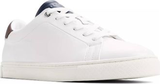 Ted Baker Mens Leather Robberto Lace Up Sneaker Shoes In White