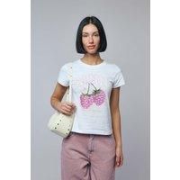 Ganni Baby Fit T-shirt Raspberry