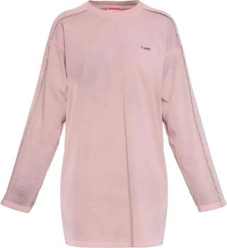 Diesel D-Aliene Mini Jurk - Dames - Sweatshirts - Roze - M - Katoen - Hoodies & sweatvesten