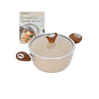 KASANOVA Casseruola 24 cm coperchio taupe New Ceramic