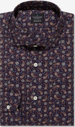 Giampaolo Leichtes Baumwollhemd mit Paisleyprint