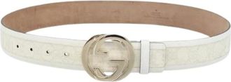 Gucci Pre-owned Belts, female, White, Size: ONE SIZE Pre-owned Vintage Belt