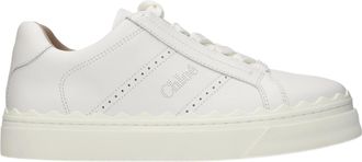 Chlo&eacute; Lauren Damens Turnschuhe aus wei&szlig;em Leder