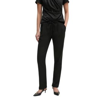 La Petite Francaise Dames, Broeken, Zwart, Maat: XS Poliester