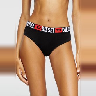 Diesel 3-pack thongs with logo waist - Strings - Woman - Black