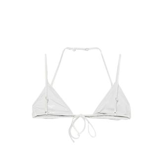 Frankies Bikinis Moon Bikini Top - Silver