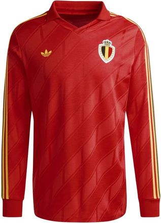 adidas V-hals Top met Lange Mouwen - Heren - Longsleeves - Rood - M - Katoen - Tops