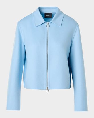 Akris Harmony Cashmere Short Zip Jacket