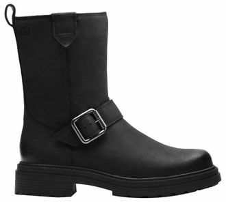 Clarks Premium Womens Orinoco3 Bay Combat Boot, Black Leather, 5.5 UK