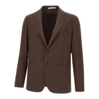 Tagliatore Blazers, male, Brown, Size: XL Wool Blazer