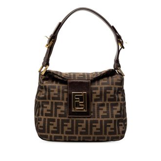 Fendi Pre-owned Fendi Zucca Canvas Double Flap Shoulder Bag Ladies UWUN8JXAAR12SIC8