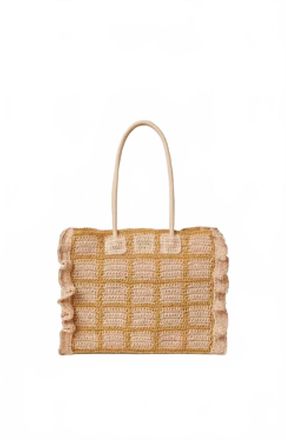 BTB Los Angeles Womens Hampton Tote Bag In Beige