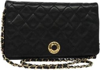 Chanel Pre-owned Leather chanel-bags - Dames - Vintage Schoudertas - Zwart - ONE Size - Vintage