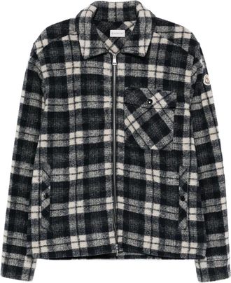 Moncler Giacca a quadri con zip - Blu