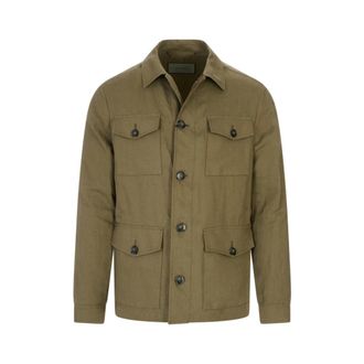 Canali Light Jackets, male, Green, Size: 2XL OUS