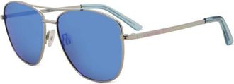 Priv&eacute; Revaux Blue Mirror Pilot Sunglasses THEHOUSTONS 0010 57