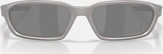 Oakley Terraforma - Occhiali da sole rettangolari color titanio con lenti polarizzate nere a specchio-Grigio