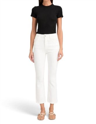 SPRWMN Pre-Loved Crop Flare Jean In White