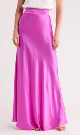 L'agence Ryker Bias Cut Silk Maxi Skirt in Bright Purple at Nordstrom Rack, Size 00