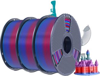 OEM Filamento Para Impresora 3d, Degradado Multicolor, No T&oacute;xico Y Biodegradable, Rainbow Pla 02