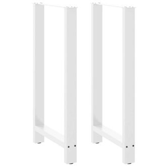 Berkfield Home Coffee Table Legs White 2 pcs 60x(110-111) cm Steel