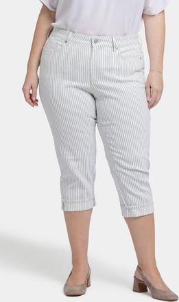 NYDJ Marilyn Stripe Straight Leg Capri Jeans in Palencia Stripe at Nordstrom, Size 14W