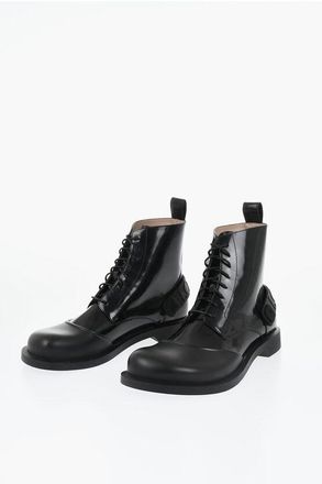Loewe Brushed Leather Ankle Boots CAMPO with Rubber Toe size 42