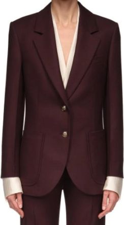 Victoria Beckham Jassen, Dames, Paars, S, Wol, Wool Single-Breasted Blazer