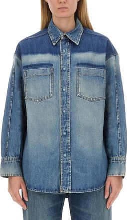 Victoria Beckham Denim Oversized Solid Shirt