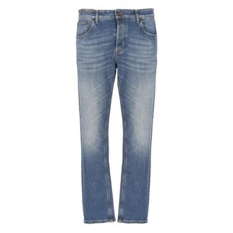 Pantaloni Torino Heren, Jeans, Blauw, Maat: W34 Katoen