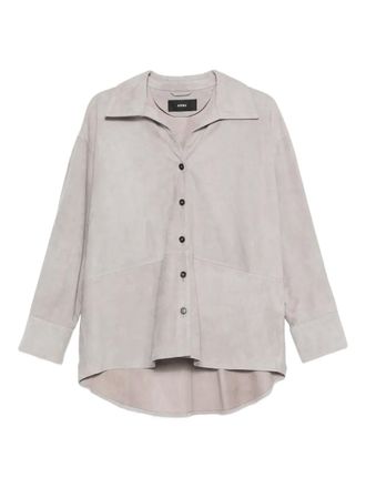 Arma Caterine button-down suede shirt - Grey