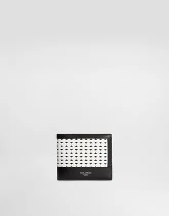 Dolce & Gabbana Woven Plong&eacute; Calfskin Wallet - Man Wallets And Small Leather Goods Multi-colored Onesize