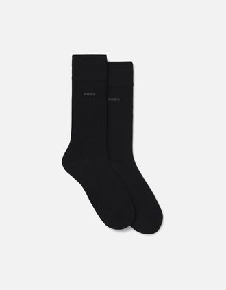 HUGO BOSS Mens BOSS Black 2P RS Bamboo Socks S2-25 001 Black - Black/Black - Size: 16/14.5/8/15/8.5/15.5/9/13/13.5/14/6.5/7/7.5/11.5/5/12/5.5/12.5/6/3.5/3/10.5