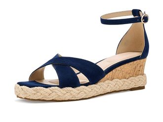 Pelle Moda Pippen Womens Wedge Shoes Midnight : 5.5 M, Suede