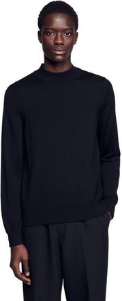 Sandro Wool sweater with a high collar in Black at Nordstrom, Size Large