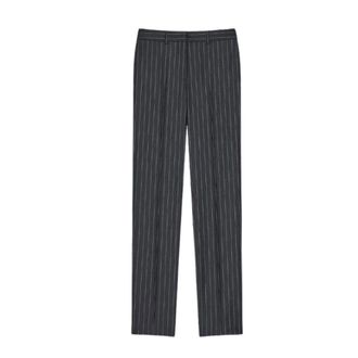 Givenchy Pantalones de Lana Ajustados a Rayas - Trousers - Mujer - Gris - S