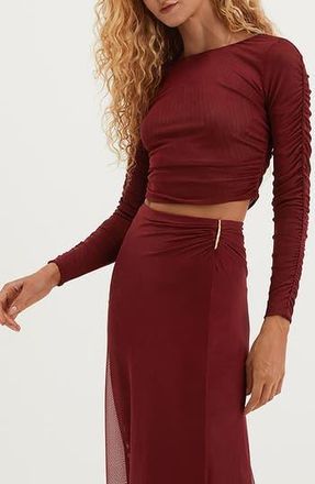 Vix Mira Long Sleeve Cover-Up Top in Red at Nordstrom Rack, Size X-Small