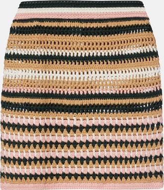 The Upside Crochet cotton miniskirt