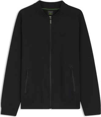 BOSS Porsche x zipper-up sweatshirt with embossed artwork